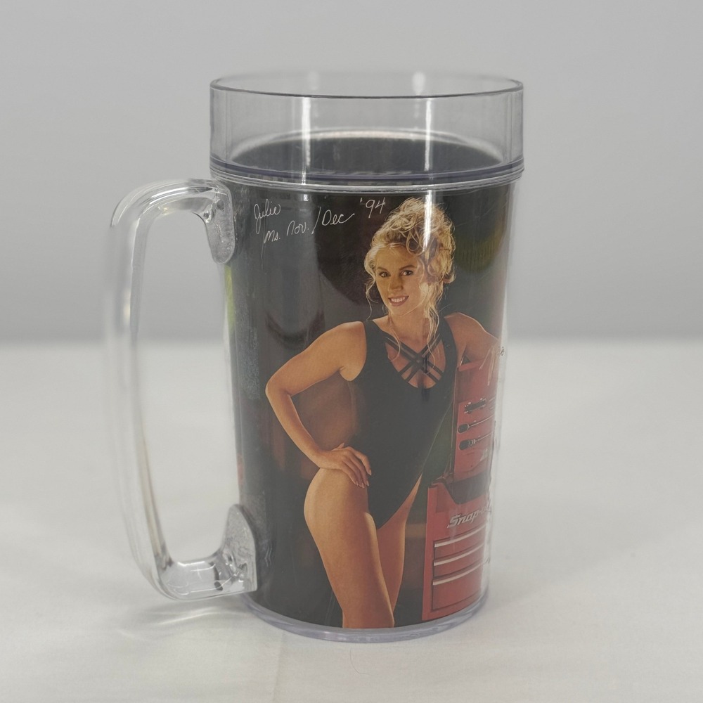 Vintage Snap-on Tools Julie Ms Nov Dec 1994 Insulated Plastic Mug Thermo-Serv